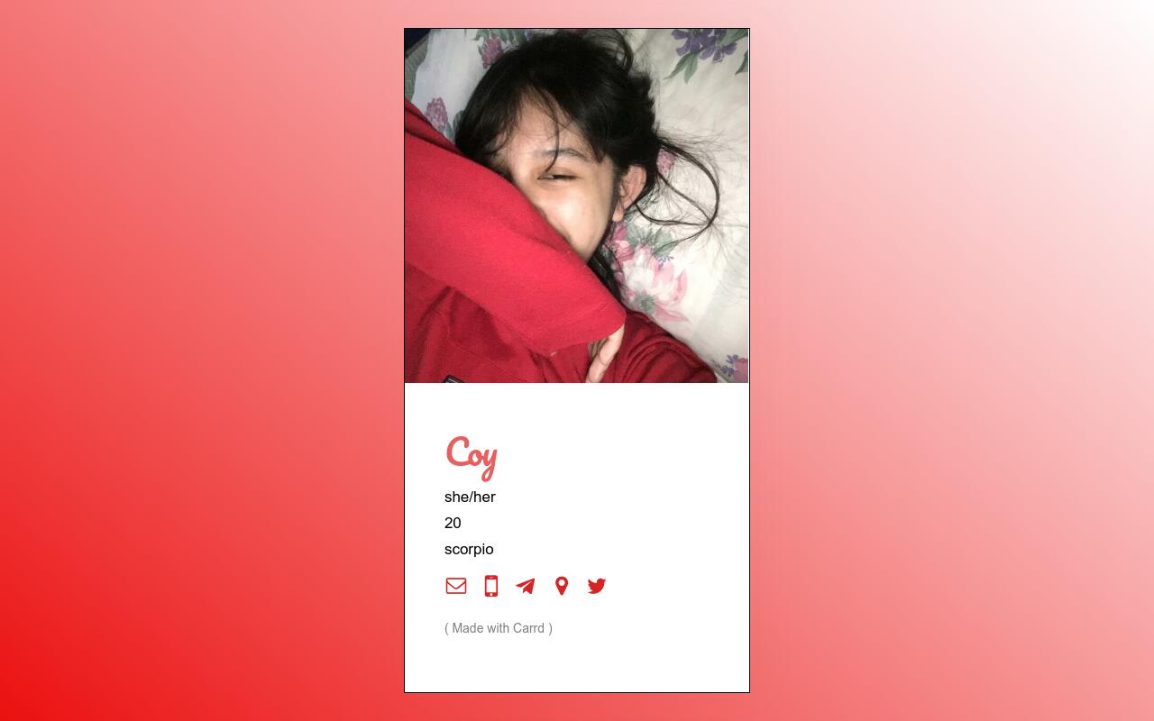 Carrd profile picture for @coy